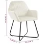 Sillas de comedor 2 unidades terciopelo crema de , Sillas de comedor - Ref: Foro24-249806, Precio: 195,06 €, Descuento: %