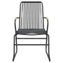 Sillas de jardín 4 unidades ratán PVC negro 58x59x85,5 cm de vidaXL, Sillas de jardín - Ref: Foro24-312174, Precio: 175,47 €,...