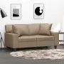 Sofá de 2 plazas con cojines cuero sintético capuchino 120 cm de , Sofás - Ref: Foro24-3200865, Precio: 242,24 €, Descuento: %