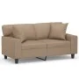 Zweiplätziges Sofa mit Kunstlederkissen in Capuccino-Farbe, 120 cm. von , Sofas - Ref: Foro24-3200865, Preis: 242,24 €, Rabat...