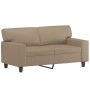 Sofá de 2 plazas con cojines cuero sintético capuchino 120 cm de , Sofás - Ref: Foro24-3200865, Precio: 260,59 €, Descuento: %