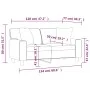 Sofá de 2 plazas con cojines cuero sintético capuchino 120 cm de , Sofás - Ref: Foro24-3200865, Precio: 242,24 €, Descuento: %
