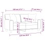 Sofá de 2 plazas con cojines cuero sintético capuchino 120 cm de , Sofás - Ref: Foro24-3200865, Precio: 260,59 €, Descuento: %