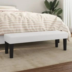 Banco de cuero sintético blanco 100x30x30 cm de , Bancos - Ref: Foro24-346661, Precio: 55,64 €, Descuento: %