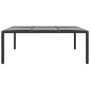 Mesa jardín vidrio templado ratán sintético negro 200x150x75 cm de vidaXL, Mesas de jardín - Ref: Foro24-310586, Precio: 271,...