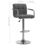 Taburete de cocina tela gris claro de , Taburetes de cocina - Ref: Foro24-283409, Precio: 77,62 €, Descuento: %