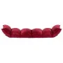 Tumbona de suelo plegable de tela rojo vino tinto de , Sillas de suelo - Ref: Foro24-325243, Precio: 107,70 €, Descuento: %