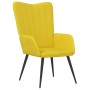 Sillón de relax de terciopelo amarillo mostaza de , Sillones - Ref: Foro24-327684, Precio: 103,95 €, Descuento: %