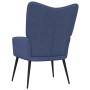 Sillón de relax con reposapiés tela azul de , Sillones - Ref: Foro24-327956, Precio: 112,11 €, Descuento: %