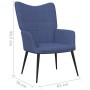 Sillón de relax con reposapiés tela azul de , Sillones - Ref: Foro24-327956, Precio: 112,11 €, Descuento: %