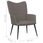 Relax armchair with taupe gray fabric footrest by , Armchairs - Ref: Foro24-327961, Price: 122,85 €, Discount: %