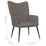Sillón de relax con reposapiés de tela gris taupe de , Sillones - Ref: Foro24-327961, Precio: 118,52 €, Descuento: %