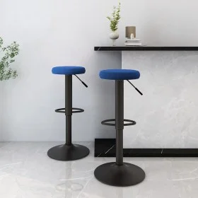 Taburetes de cocina 2 unidades terciopelo azul de , Taburetes de cocina - Ref: Foro24-333147, Precio: 91,62 €, Descuento: %