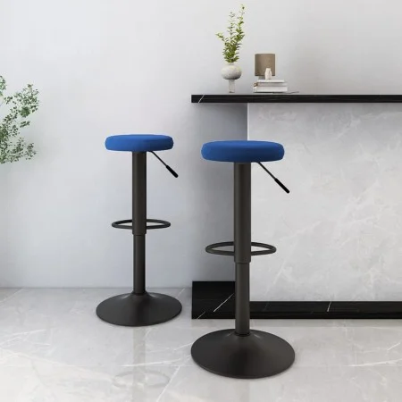 Kitchen stools 2 units blue velvet by , Kitchen stools - Ref: Foro24-333147, Price: 91,62 €, Discount: %