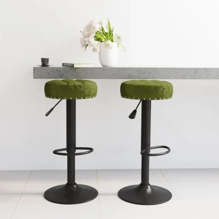 Kitchen stools 2 units light green velvet by , Kitchen stools - Ref: Foro24-332997, Price: 89,12 €, Discount: %