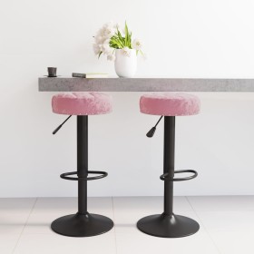 Taburetes de cocina 2 unidades terciopelo rosa de , Taburetes de cocina - Ref: Foro24-333000, Precio: 104,12 €, Descuento: %