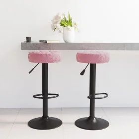 Taburetes de cocina 2 unidades terciopelo rosa de , Taburetes de cocina - Ref: Foro24-333000, Precio: 102,32 €, Descuento: %