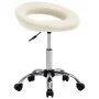 Silla de comedor giratoria de cuero sintética crema de , Sillas de comedor - Ref: Foro24-3085833, Precio: 74,14 €, Descuento: %