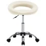 Silla de comedor giratoria de cuero sintética crema de , Sillas de comedor - Ref: Foro24-3085833, Precio: 74,14 €, Descuento: %