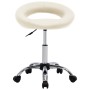 Silla de comedor giratoria de cuero sintética crema de , Sillas de comedor - Ref: Foro24-3085833, Precio: 75,61 €, Descuento: %