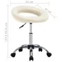 Silla de comedor giratoria de cuero sintética crema de , Sillas de comedor - Ref: Foro24-3085833, Precio: 74,14 €, Descuento: %