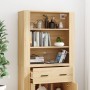 Aparador alto madera contrachapada color roble de , Aparadores - Ref: Foro24-3185378, Precio: 163,25 €, Descuento: %