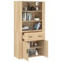 Aparador alto madera contrachapada color roble de , Aparadores - Ref: Foro24-3185378, Precio: 163,25 €, Descuento: %