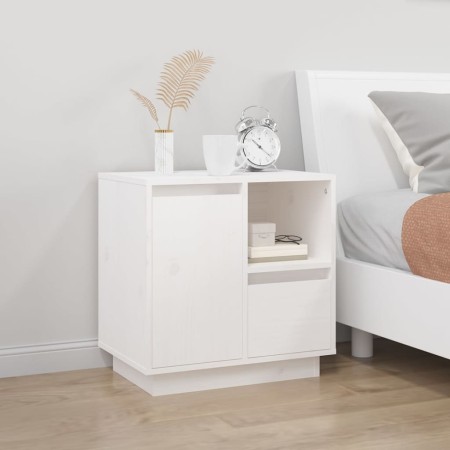Mesita de noche madera maciza de pino blanco 50x34x50 cm de , Mesitas de noche - Ref: Foro24-814481, Precio: 68,12 €, Descuen...