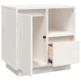 Mesita de noche madera maciza de pino blanco 50x34x50 cm de , Mesitas de noche - Ref: Foro24-814481, Precio: 68,12 €, Descuen...
