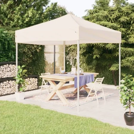 Carpa para fiestas plegable color crema 2x2 m de , Carpas y cenadores - Ref: Foro24-93494, Precio: 95,25 €, Descuento: %