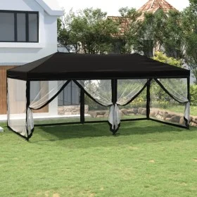 Carpa para fiestas plegable con paredes laterales negra 3x6 m de , Carpas y cenadores - Ref: Foro24-93553, Precio: 188,93 €, ...