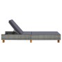 Tumbona con cojín de ratán sintético gris de vidaXL, Tumbonas - Ref: Foro24-310475, Precio: 165,54 €, Descuento: %