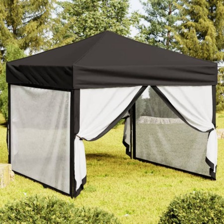 Carpa para fiestas plegable con paredes laterales negra 3x3 m de , Carpas y cenadores - Ref: Foro24-93532, Precio: 131,66 €, ...