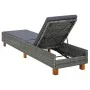 Lounger with gray synthetic rattan cushion by vidaXL, Loungers - Ref: Foro24-310475, Price: 167,72 €, Discount: %