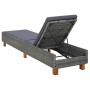 Tumbona con cojín de ratán sintético gris de vidaXL, Tumbonas - Ref: Foro24-310475, Precio: 165,54 €, Descuento: %
