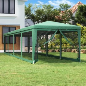 Carpa para fiestas con 10 paredes de malla HDPE verde 3x12 m de , Carpas y cenadores - Ref: Foro24-319248, Precio: 207,06 €, ...