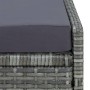 Tumbona con cojín de ratán sintético gris de vidaXL, Tumbonas - Ref: Foro24-310475, Precio: 165,54 €, Descuento: %