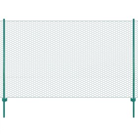 Valla de malla alambre con postes acero 25x1,5 m verde de , Paneles de vallas - Ref: Foro24-144616, Precio: 165,38 €, Descuen...