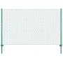 Wire mesh fence with steel posts 25x1.5 m green by , fence panels - Ref: Foro24-144616, Price: 153,84 €, Discount: %