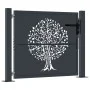 Garden gate in anthracite grey steel with tree design, 105x80 cm. by , garden gates - Ref: Foro24-153154, Price: 181,75 €, Di...