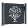 Puerta de jardín acero gris antracita diseño árbol 105x80 cm de , Puertas de jardín - Ref: Foro24-153154, Precio: 198,28 €, D...