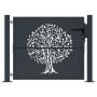 Puerta de jardín acero gris antracita diseño árbol 105x80 cm de , Puertas de jardín - Ref: Foro24-153154, Precio: 198,28 €, D...