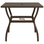 Mesa de jardín de acero marrón 81,5x81,5x72 cm de vidaXL, Mesas de jardín - Ref: Foro24-312279, Precio: 126,60 €, Descuento: %