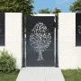 Garden gate in anthracite grey steel with tree design, 105x130 cm. by , garden gates - Ref: Foro24-153156, Price: 228,21 €, D...