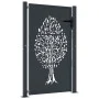 Garden gate in anthracite grey steel with tree design, 105x130 cm. by , garden gates - Ref: Foro24-153156, Price: 228,21 €, D...