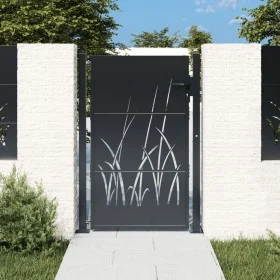 Garden gate in anthracite grey steel with grass design, 105x130 cm. by , garden gates - Ref: Foro24-153168, Price: 265,72 €, ...