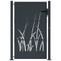 Puerta de jardín acero gris antracita diseño hierba 105x130 cm de , Puertas de jardín - Ref: Foro24-153168, Precio: 279,24 €,...