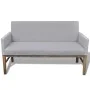 Bank with padded cushion, rubber wood, light gray fabric by , Sofas - Ref: Foro24-241663, Price: 220,01 €, Discount: %