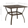 Mesa de jardín de acero marrón 81,5x81,5x72 cm de vidaXL, Mesas de jardín - Ref: Foro24-312279, Precio: 126,60 €, Descuento: %