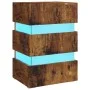 LED nightstand made of smoked oak engineered wood, measuring 45x35x67 cm. by , Nightstands - Ref: Foro24-326848, Price: 123,5...